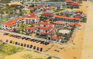 GA~GEORGIA~SAVANNAH BEACH~TYBEE ISLAND~DESOTO BEACH HOTEL~C.1945 - Imagen 1 de 3