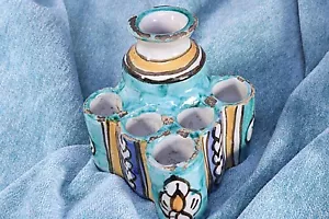 Tintero árabe de cerámica esmaltada. Madrasa. Glazed ceramic Arabic inkwell. - Imagen 1 de 7