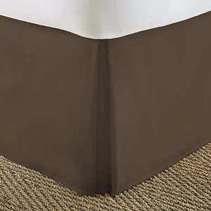 Kaycie Gray Basics Bed Skirt 14" Drop - Machine Washable and Wrinkle Free - Picture 1 of 14