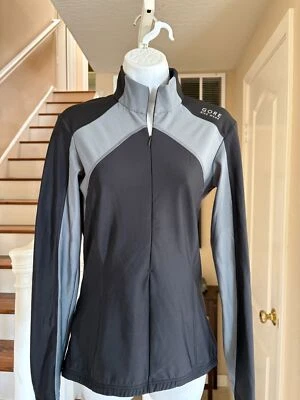 Gore Bike Wear Ciclismo Negro Gris Media Cremallera Carcasa Suave Windstopper Mujer M Foto 1 de 4