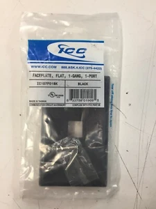 ICC 1 port wall plate black color IC107F01BK QTY 15 - Picture 1 of 3