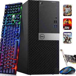 Dell Tower Gaming PC Intel i7-9700 64GB 1TB SSD 2TB HDD NVIDIA GTX AMD Windows11 - Bild 1 von 10