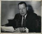 1963 Press Photo Franklin S. Barry Sits At Desk - Sya95510