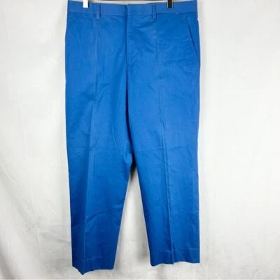 Pantalón ETRO 52 Azul Algodón Pierna Recta Talla 35x30 Frente Plano Transpirable Foto 1 de 4