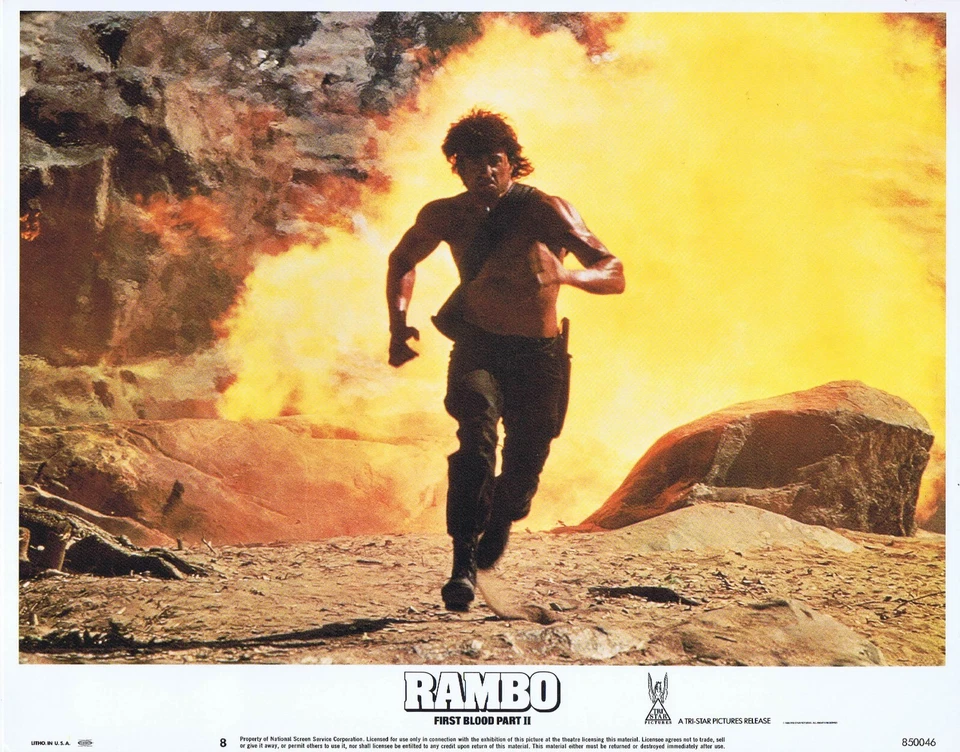 RAMBO FIRST BLOOD PART II Original Lobby Card 8 Sylvester Stallone - Bild 1 von 1