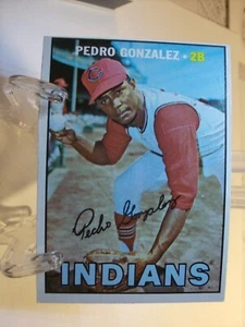 1967 Topps Baseball #424 - Pedro Gonzalez UER - Cleveland Indians 67-076 - Bild 1 von 2