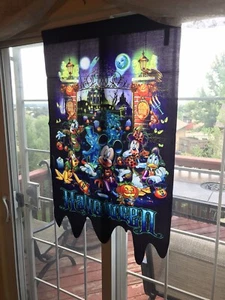 Disney Parks Halloween Banner Flag Mickey Minnie Donald Goofy Pluto - 41"x26" - Picture 1 of 12