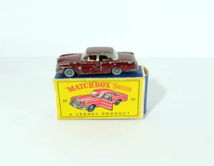 Vintage Boxed Matchbox Lesney Mercedes Benz Coupe No 53 Grey Wheels Model Car H7 - Picture 1 of 10
