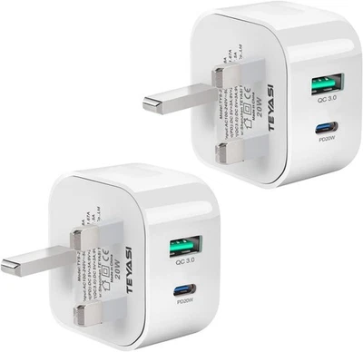 USB C Plug,iPhone USB Type C Charger Plug UK Adapter Fast Charge 20W Charger - Image 1 of 4
