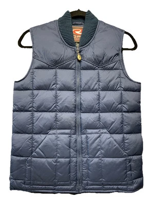 Chaleco acolchado de plumón Roper Range Gear para hombre L azul bordado personalizado Rodeo Sheridan Foto 1 de 4