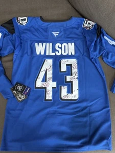Tom Wilson Maglia Blu Fiori di Ciliegio Capitals Uomo Taglia (52) Large RARA - Foto 1 di 8