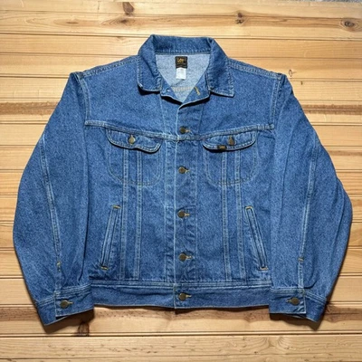 Chaqueta de Camionero Lee Riders Azul Lavado Oscuro Años 90 De Colección PATD - 153438 Talla XL Foto 1 de 4