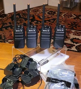 x4 Retevis RT24 Two way Radio Walkie Talkies with Earpiece Headsets - Picture 1 of 7