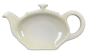 RAR Weiß Teebeutel Halter LE CREUSET Steinzeug NEU Teekanne Form L9 - Bild 1 von 3