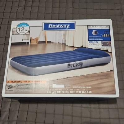 Bestway 12" Tritech Twin Air Mattress with Built-in Pump - Image 1 of 2