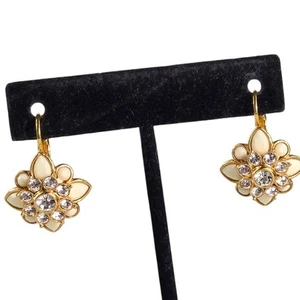 Vintage Joan Rivers Ohrringe Blumenstück goldfarben Modeschmuck wechselbar - Bild 1 von 9