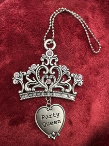 Ganz Party Königin Kristall Tiara Prinzessin Auto Spiegel Charm ORNAMENT Schlüsselanhänger - Bild 1 von 3