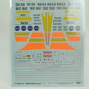 Decalcomanie Rocketeer RD72007 1/72 F-104A e G ufficiali NASA 2.0 Lockheed Starfighter - Foto 1 di 3