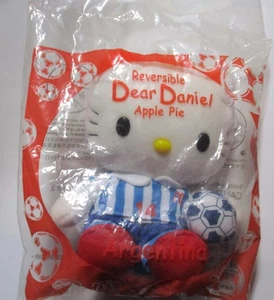 HELLO KITTY 2002 REVERSIBLE PASTEL DE MANZANA ARGENTINA McDonalds Juguete Malasia Fútbol - Imagen 1 de 14