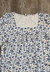 Lucky Brand Damen Langarm Blumen Design Boho Shirt Bluse Größe M - Bild 1 von 10