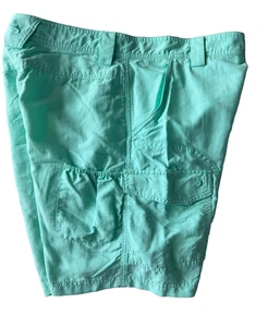 Reel Legends Cargo Board shorts Fishing00 nylon quick dry Mens Size 36 green - Picture 1 of 4