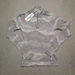 Smartwool 250 Merino Wool Thermal Base Layer Women's Small Grey 1/4 Zip Pullover - Picture 1 of 9