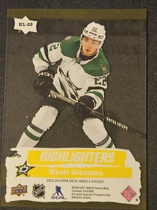 23-24 Upper Deck Wyatt Johnston Yellow Highlighters 🌈🌈🌈 1:96 Pull Ratio - Picture 1 of 2