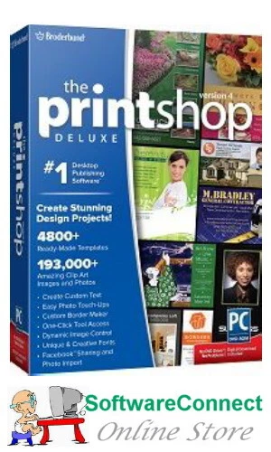Broderbund PrintShop 4 Deluxe Print Shop - for Windows XP, Vista, 7, 8 and 10 - image 1 of 1
