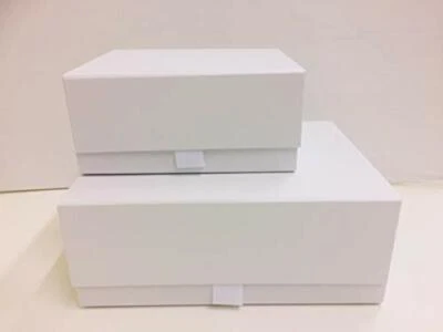 AROMABAR luxury small white magnetic close, ribbon tab ,gift box Size 12 x 14 x 6.5cm…