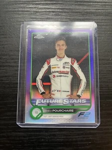 2022 Topps Chrome Formula 1 Theo Pourchaire Purple Green - Picture 1 of 3