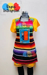 EMBROIDERED , EL CHICO  , LOTERIA , MANDIL MEXICANO , SARAPE , APRON, DELANTAL - Picture 1 of 5