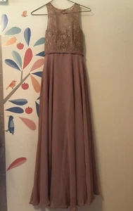 Azazie Brautjungfernkleid Dusty Rose - Größe A2 - Chiffon bodenlang - Bild 1 von 5