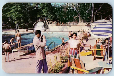 Costa Rica Postcard Swimming Place Ojo De Agua c1950's Unposted Vintage - Image 1 of 2