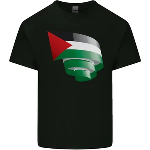 Curled Palestine Flag Palestinian Day Football Kids T-Shirt Childrens - Picture 1 of 25