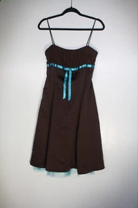 Abito da cocktail vintage Zum Zum marrone festa ballo anni 80 90 taglia 7 - Foto 1 di 10