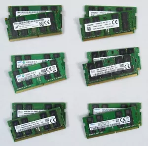 Various 32GB Laptop DDR4 1 x set 2x16GB 2400 mHz 2666mHz Samsung SK Hynix Micron - Picture 1 of 1