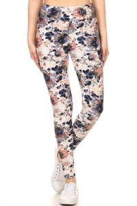 NUEVO Damas ~Hermoso Picasso Floral ~ Leggings de Cintura Alta - Talla 0-10~OFERTA - Imagen 1 de 5