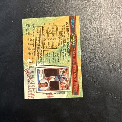 C55b 1991 Topps Stadium Club #301 Darryl Strawberry Los Angeles Dodgers - Image 1 of 2