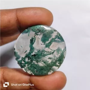 Moss Agate Stone Natural Moss Agate Cabochon Loose Gemstone 52 Cts. ME-9741 - Picture 1 of 4