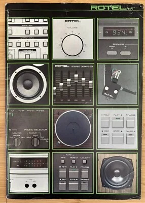 Folleto de catálogo de productos de componentes de alta fidelidad ROTEL de colección Foto 1 de 4