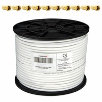 100m Koaxialkabel 4K Sat Koax Kabel 135dB DIGITAL Antennenkabel TV Koaxkabel UHD