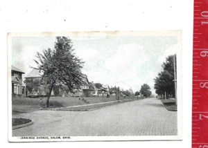 Vintage Post Card Jennings ave. Salem Ohio unposted writing on back - Picture 1 of 2