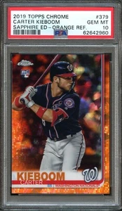 BB - 2019 Bowman Chrome Sapphire - Orange /25 - #379 - Carter Kieboom - PSA 10 - Picture 1 of 2
