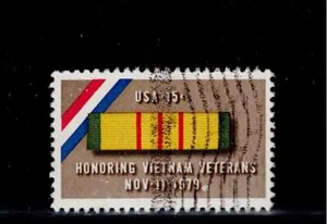 US Scott #1802, Single 1979 Vietnam Veterans 15c FVF Used - Picture 1 of 1