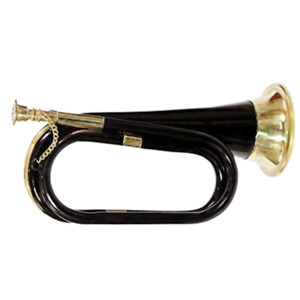Musical Bugle Brass/Black Color ,A Handmade instruments by Zaima With Hard Case