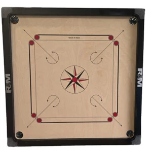 Carrom Board Set Carrom Brett Full Size + Coins + Striker + Pulver - Bild 1 von 5