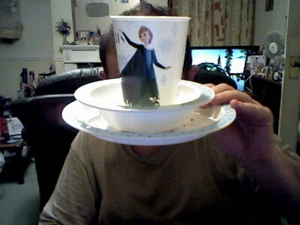 DISNEY FROZEN ELSA DESTINY AWAITS BREAKFAST BOWL ,PLATE,CUP BIRTHDAY CHRISTMAS - Picture 1 of 4