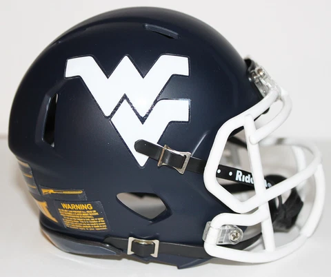 2017 West Virginia Mountaineers WVU Custom Riddell Mini Helmet vs Texas Cover