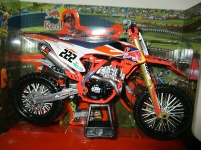 1:6 Antonio Cairoli RED BULL KTM SXF 450 Toy Model Motocross motorbike Orange - Image 1 of 4