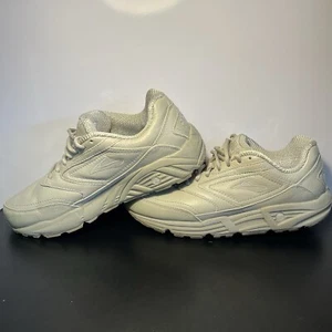 Zapato Brooks Addiction Walker Plataforma Lineal Beige Cuero Con Cordones Talla 11B Mujer - Imagen 1 de 10